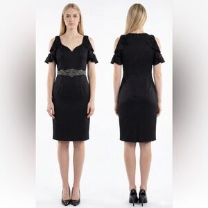 Little Mistress beautiful black dress with beaded waist